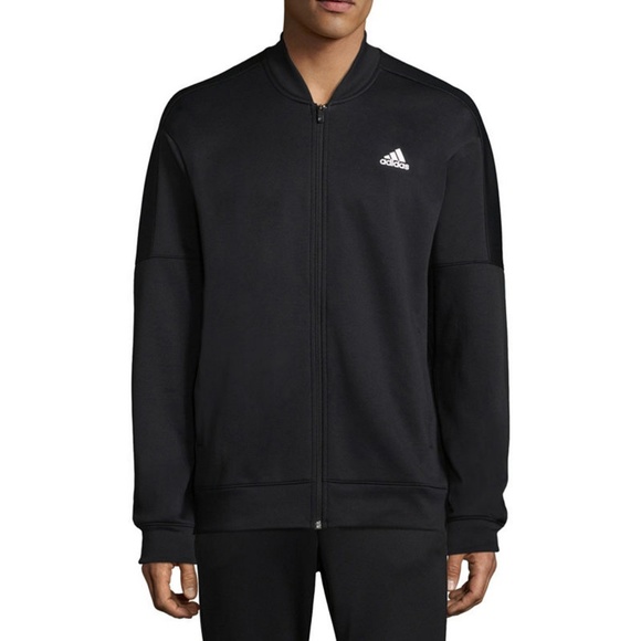 adidas fleece bomber jacket